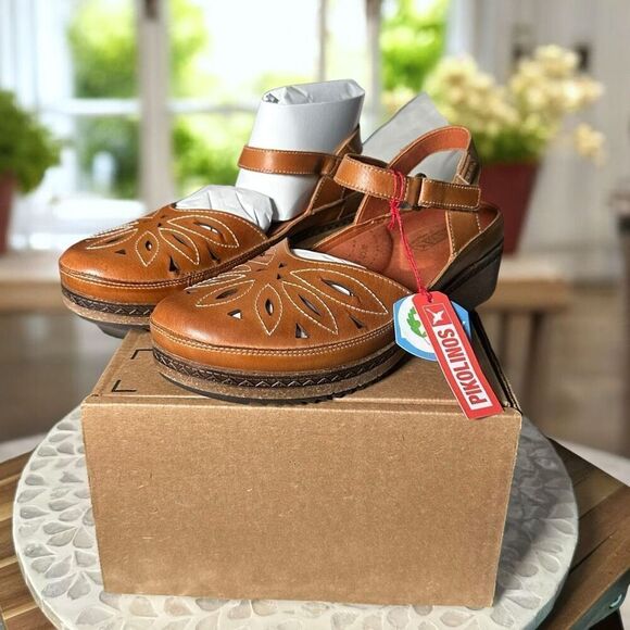 Pikolinos $170 Granada W0w 1985c1 Leather Mary Jane Closed Toe Sandals Womens Si - Picture 4 of 15